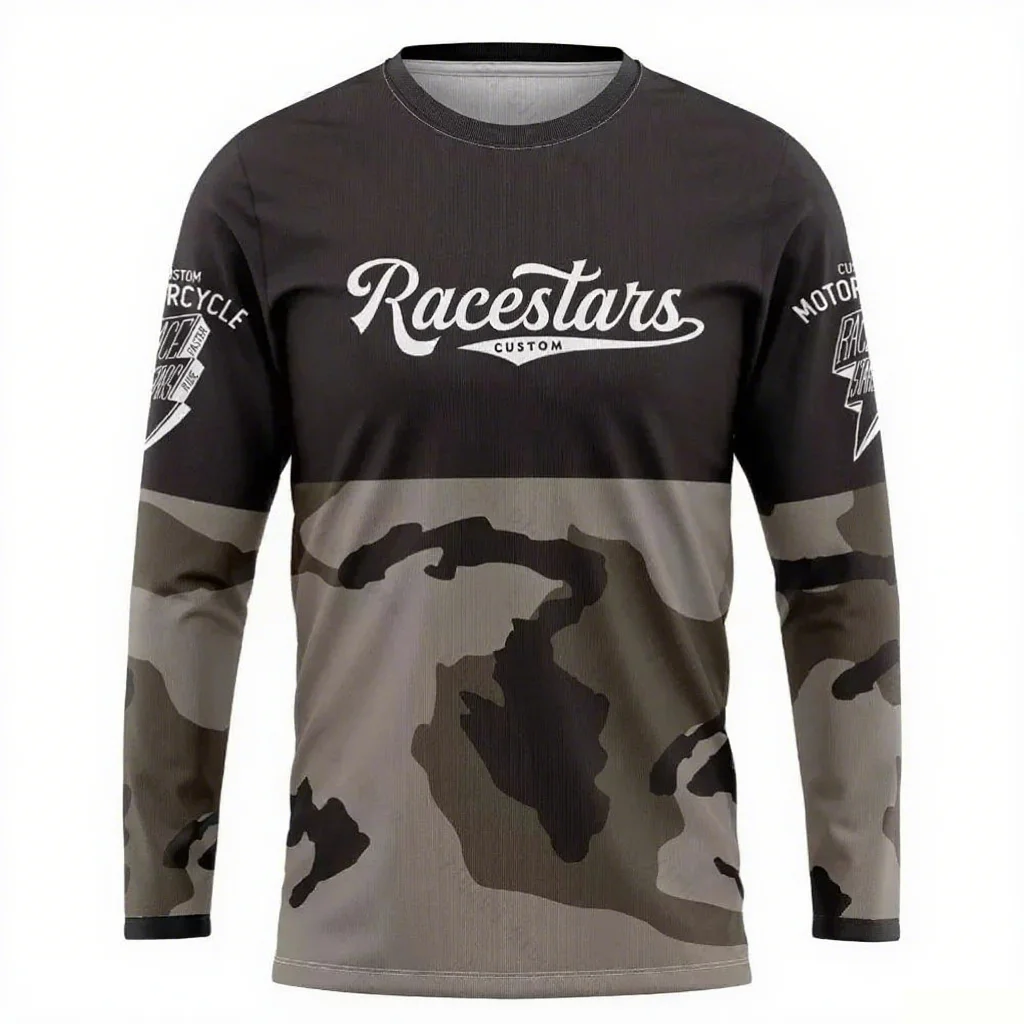 Ultimatives Motocross-Downhill-Mountainbike-MX-Rad-T-Shirt für Herren, Langarm-Mountainbike-T-Shirt, schnelltrocknendes Sport-T-Shirt – Detail 9