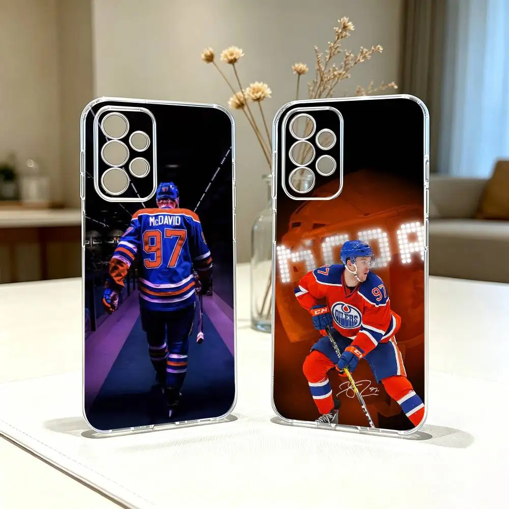 Ice Hockey C-Connor McDavid   Phone Case For Samsung S25,S24,S21,S22,S23,S30,Ultra,S20,Plus,Fe Transparent Cover