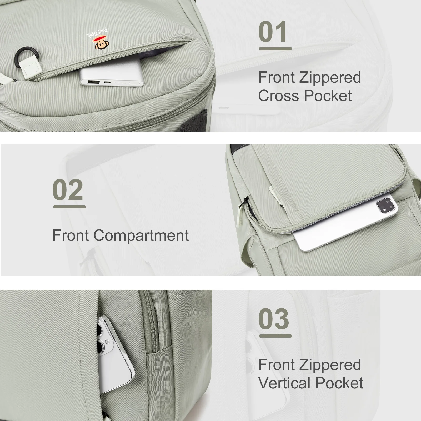 حقيبة ظهر بول فرانك للسفر للمدرسة، حقيبة ظهر كاجوال للطلاب ذات سعة كبيرة للفتيات والأولاد، حقائب ظهر مدرسية جامعية