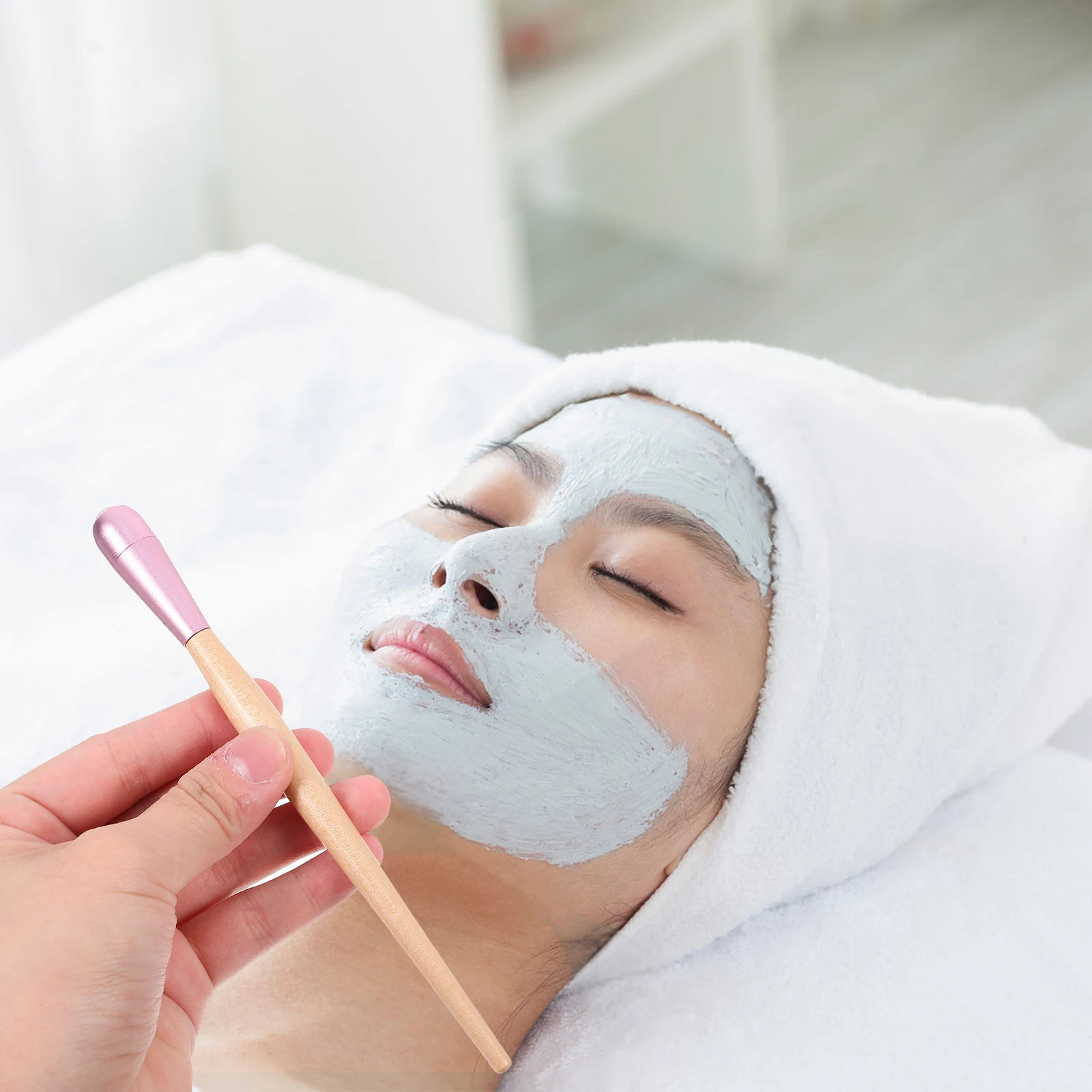 قطعتان من أسطوانة تدليك الوجه اليشم الناعمة للوجه والعين لتخفيف الانتفاخ جهاز العناية بالبشرة المحمول للنساء #1