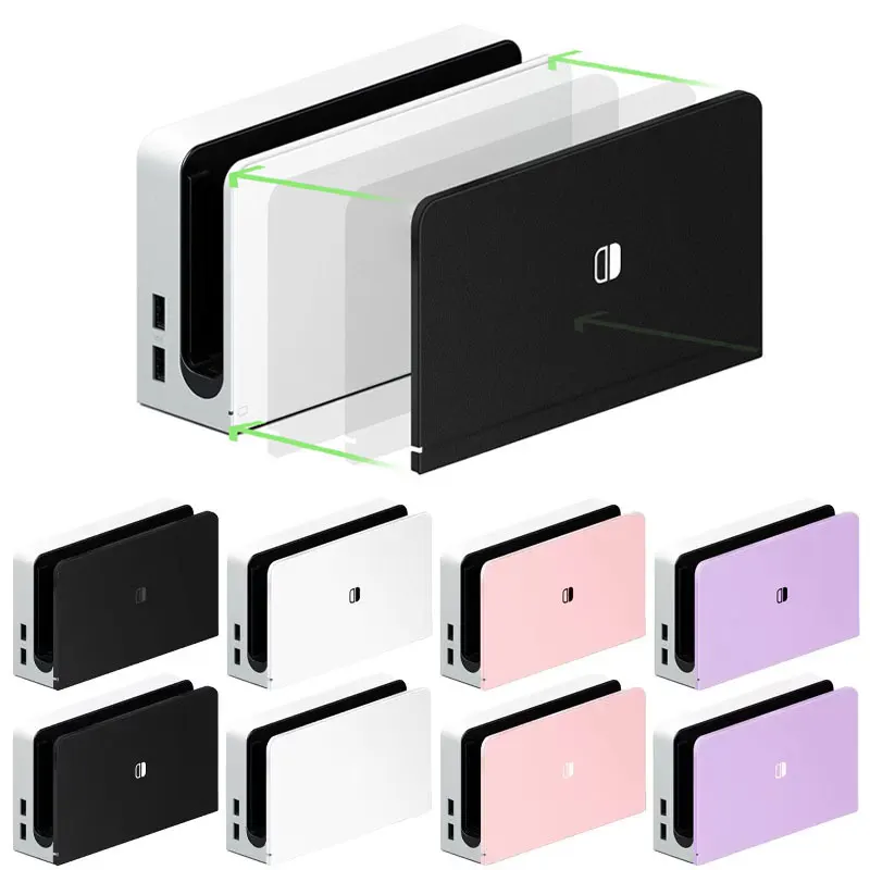 Faceplate Protective Cover For Nintendo Switch Oled Charging Dock Station Fashion Color Decorative Replacement Front Plate Case