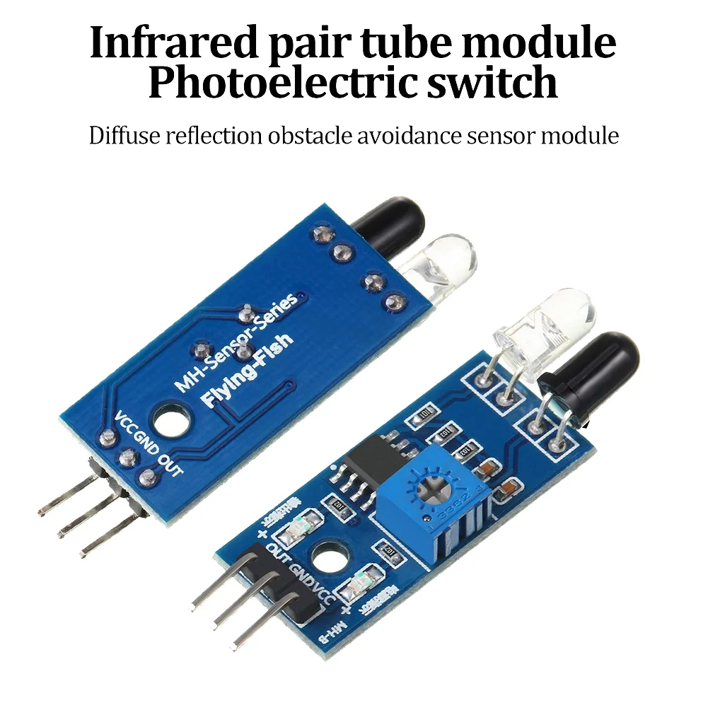 20 Pieces IR Infrared Obstacle Avoidance Sensor Module 3-Wire Reflective Photoelectric Sensor Module