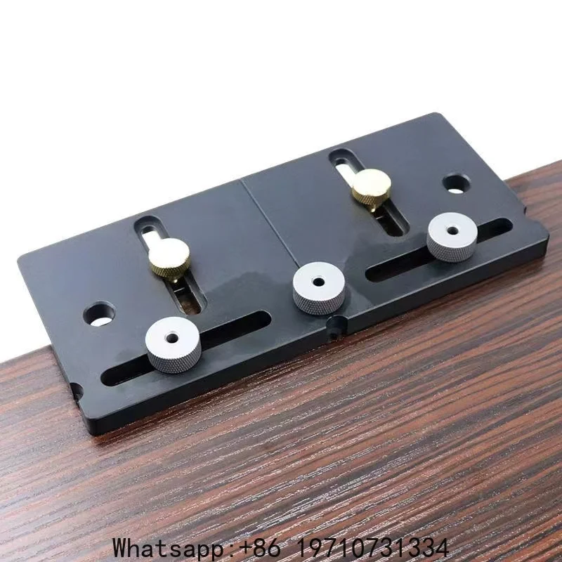 Generic Aluminum Door Handle Installation Jig – High Precision Shelf Pin & Pull Hole Locator Drill Guide for Knob Boring