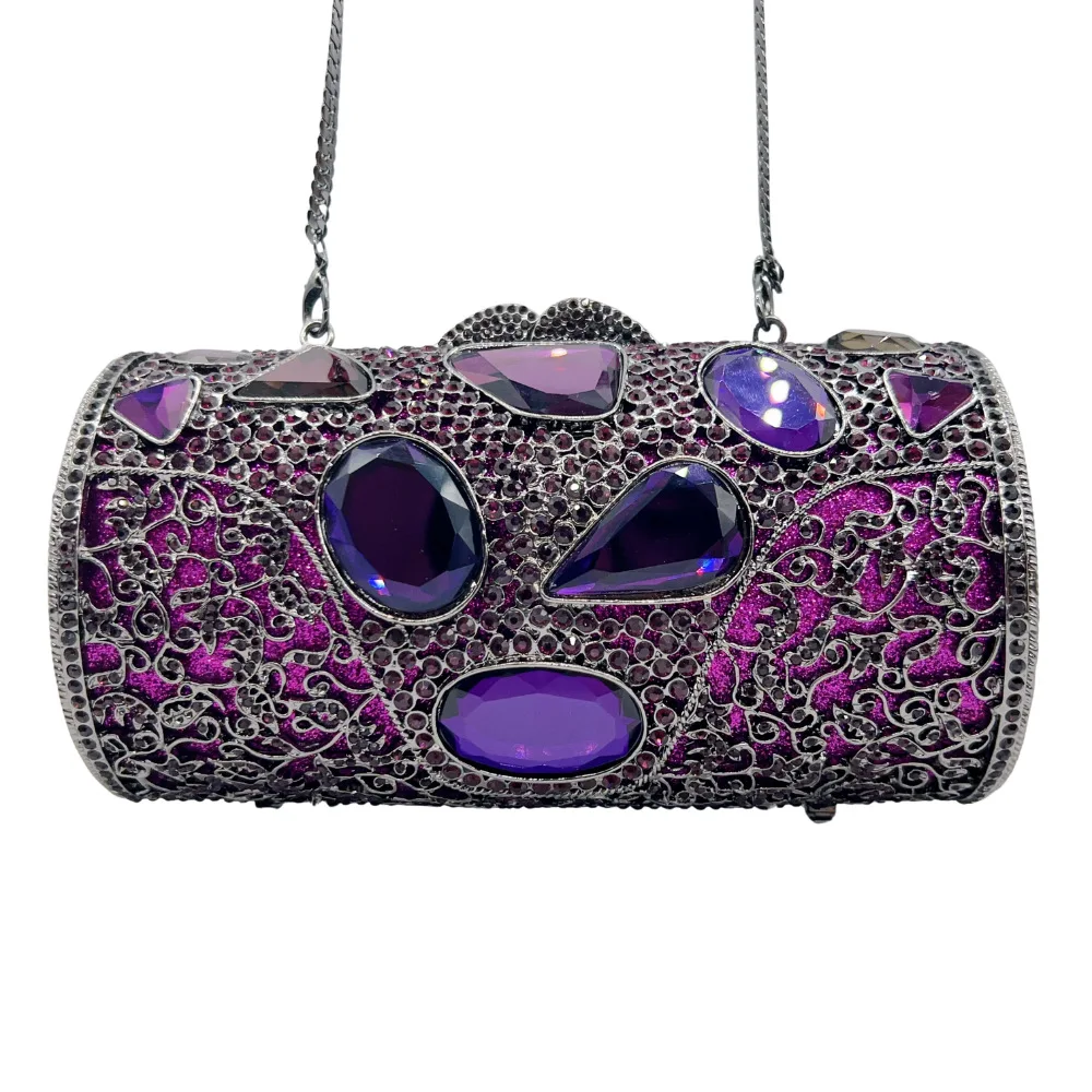 New diamond-encrusted dinner bag, high-end sense, large diamond socialite, women's bag chain cheongsam shiny