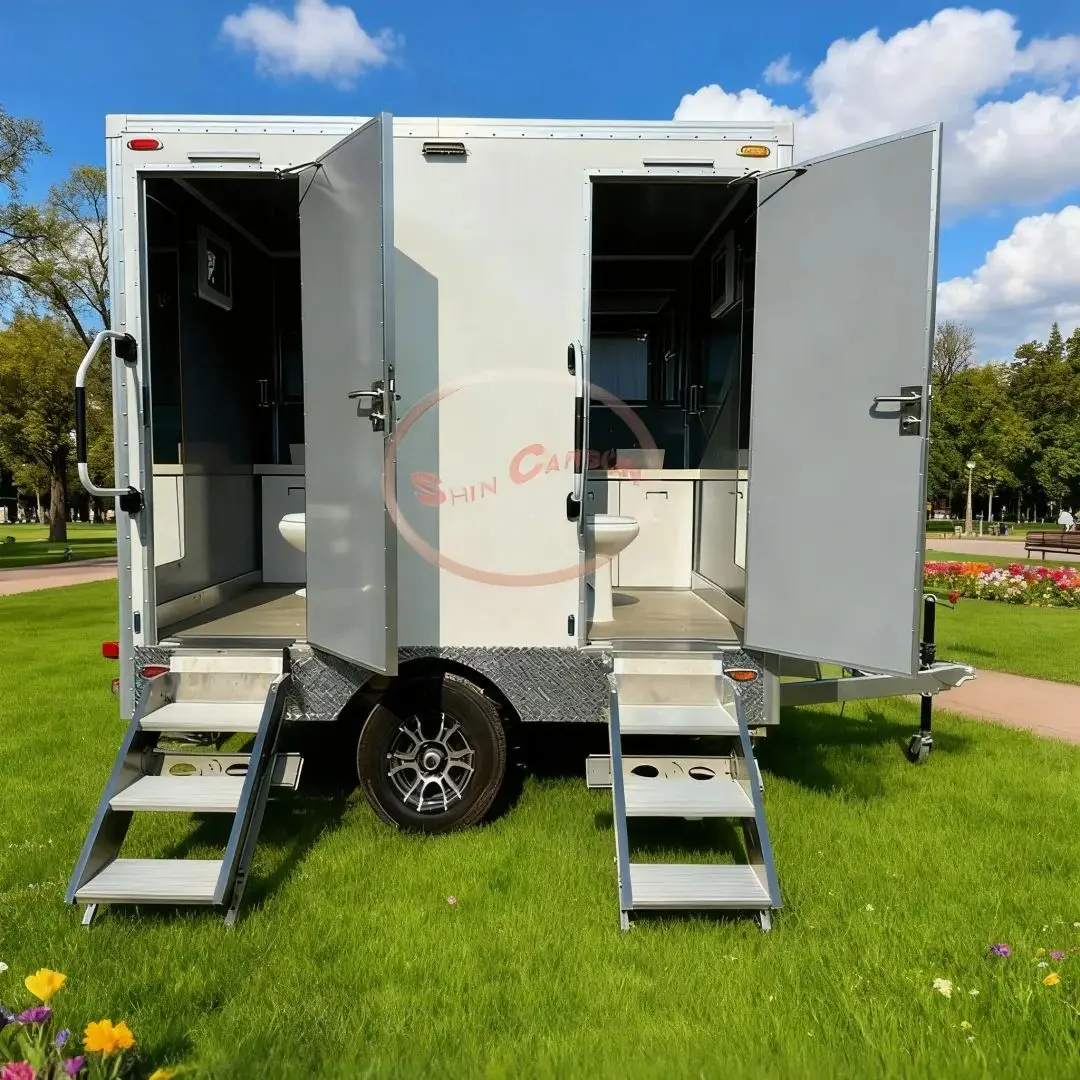 Multi-Unit Temporary Portable Toilet for Large-Scale Events with Hand Wash Sinks Emergency Outdoor Exhibitions Use