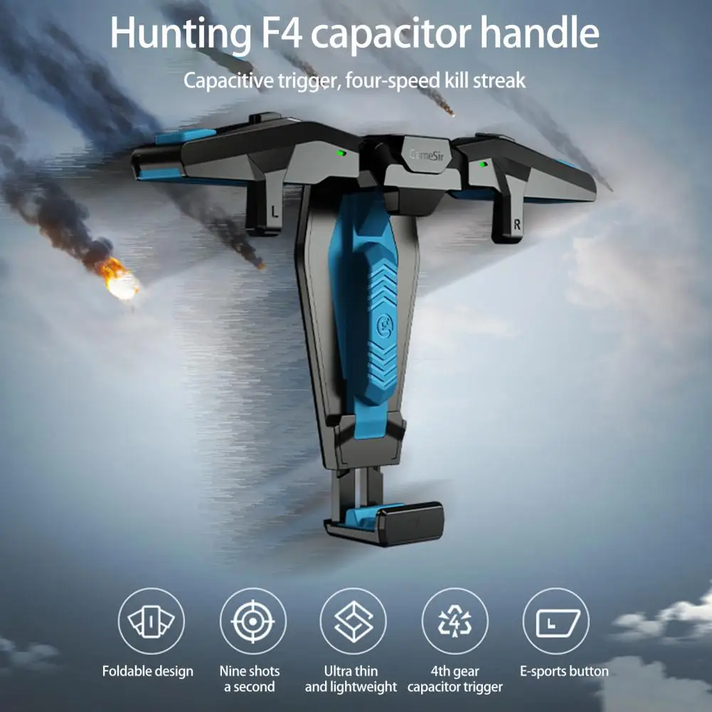Unique Gamepad Triggers Phone Holder Portable Plug Play Shooting Game Auxiliary Gaming Trigger  Host Bracket Multifunctional