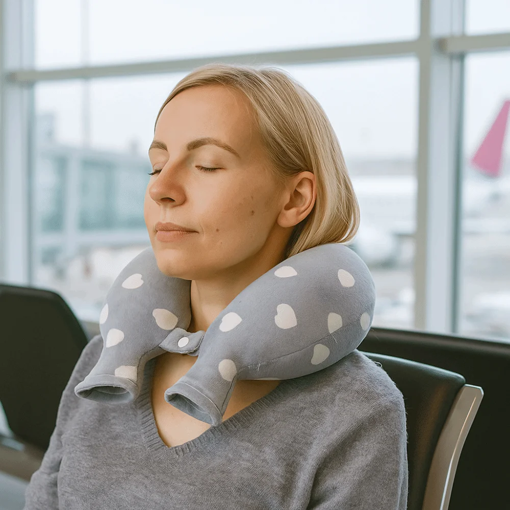 

Thickened U-shaped Hot Water Bag Cold and Hot Use Reusable Hot-water Bag Neck Support Leak-proof Detachable Icy Cooling Neck Bag