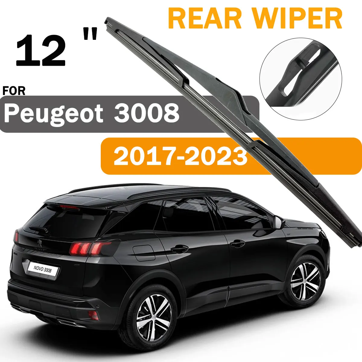 12-Zoll-Heckscheibenwischerblatt 1 Stück für Peugeot 3008 2017-2023 Auto-Heckscheiben-Zubehör