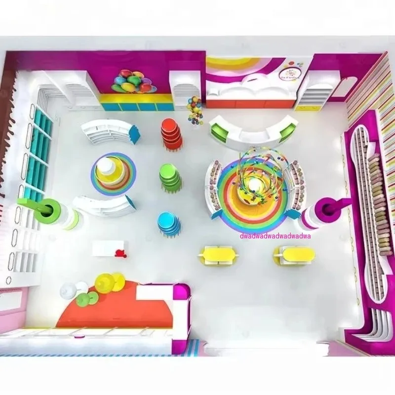 

Высококачественная деревянная мебель для украшения магазина, дизайн интерьера магазина конфет