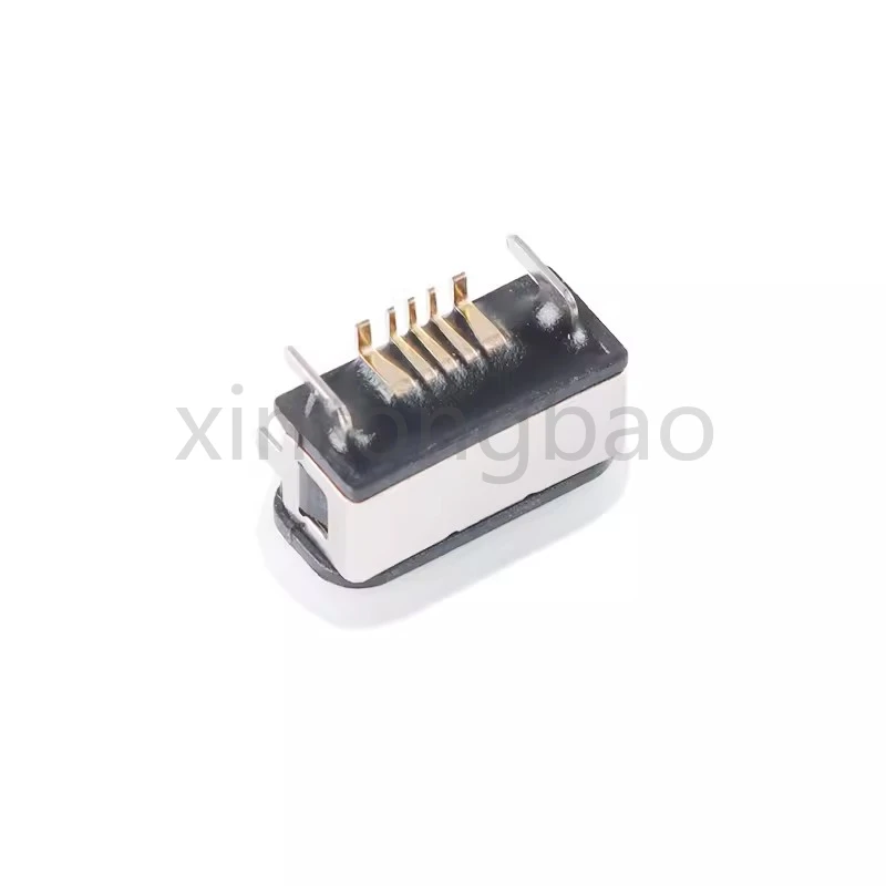 5PCS MicroUSB 5pin On-Board Type Female Connector with Stainless Steel Shell IPX8 Diving Grade Waterproof 4 Pin Dive Connector