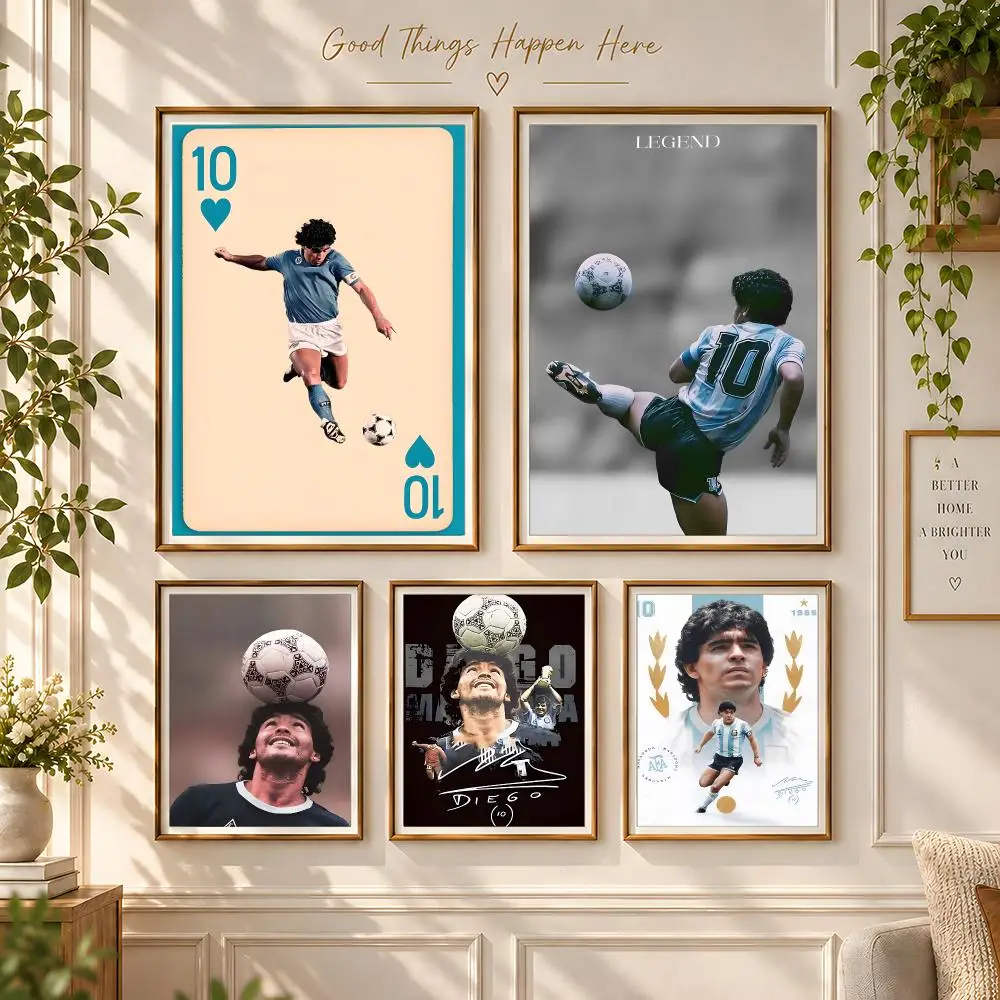 Famous Athlete D-Diego Maradona Poster Interior Wall Prints in High Definition for Household Decor & Festive Presents