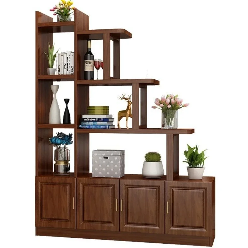 Light luxury porch cabinet, partition rack, decorative cabinet next to sofa, living room solid wood locker storage