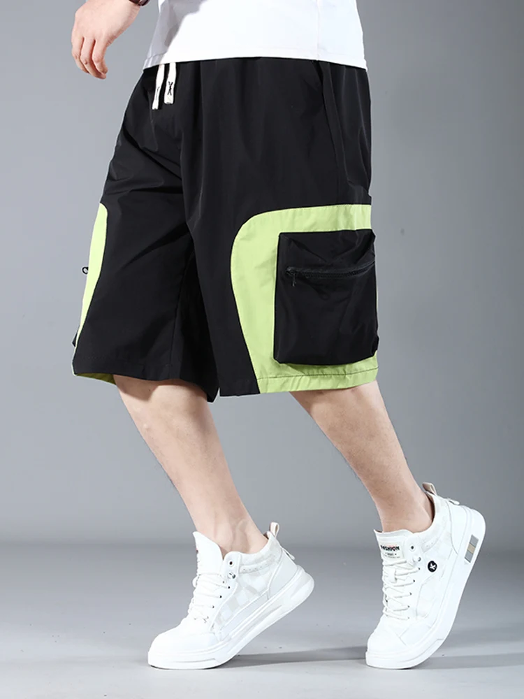 

Мужские летние шорты больших размеров Haome Color Blo, повседневные, свободного кроя, молодежные, из полиэстера, длиной до колена