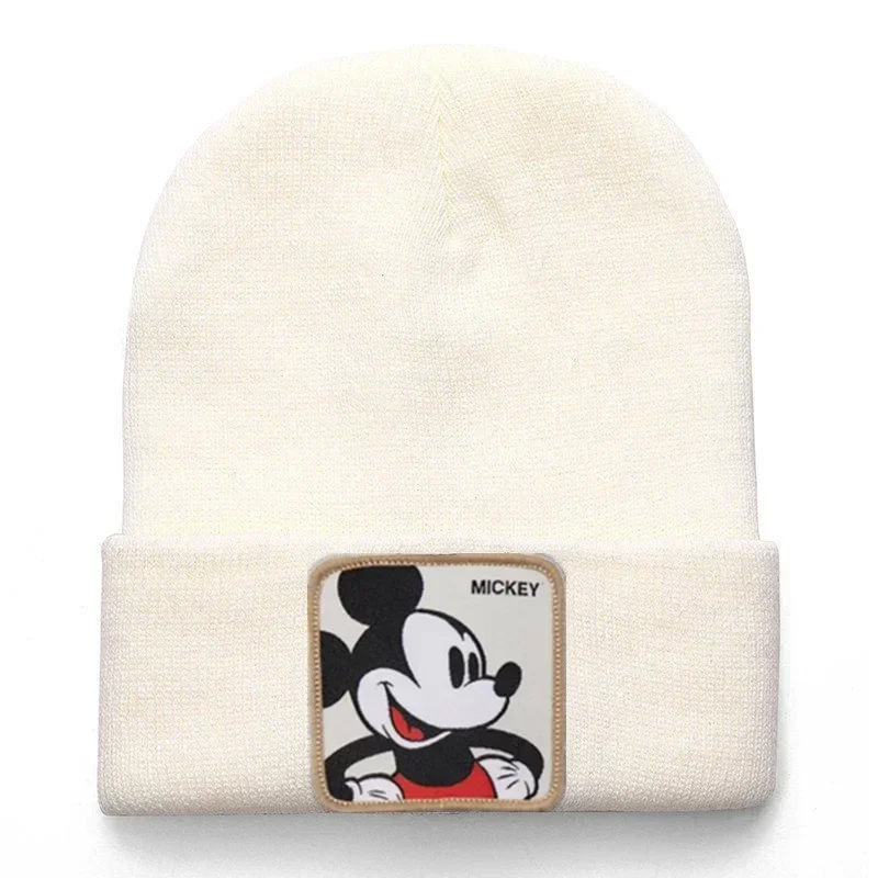 Disney Anime Mickey Minnie Donald Duck Daisy Goofy Figure Cartoon Autumn and Winter Warm Adult Knitted Hat Birthday Gifts