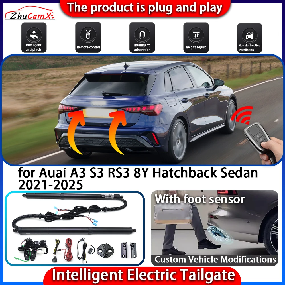 Smart Powered Tailgate System for Auai A3 S3 RS3 8Y Hatchback Sedan 2021-2025 Automatic Intelligent Electric Trunk Lift Control