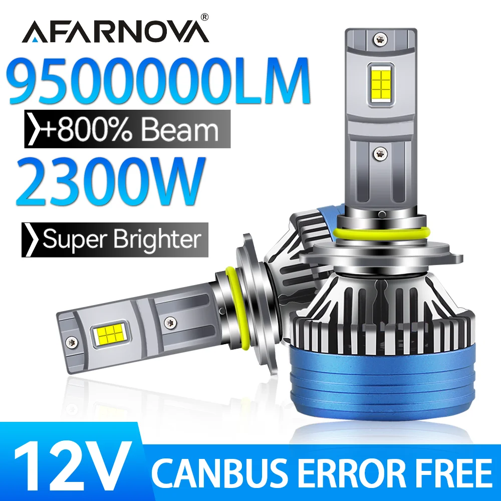 2PC 2300W H7 H4 H11 LED Headlight High Power Canbus H1 H8 9005 HB3 9006 HB4 9012 HIR2 H13 880 H16 Turbo Lamp 6000K Car Light