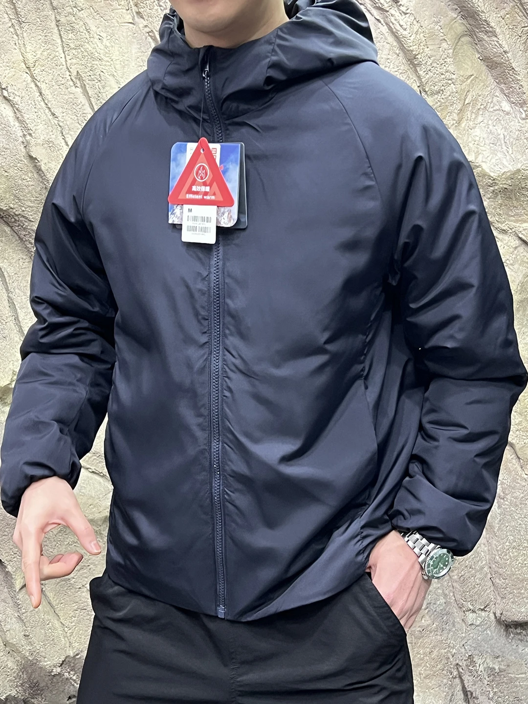 سترة بغطاء للرأس من القطن المقاوم للماء في الهواء الطلق للرجال والنساء للشتاء الدافئ من Jaet تناسب طويلة #2