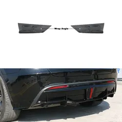 For Tesla Model Y Rear Lip Diffuser Side Splitters Car Rear Bumper Lip Diffuser Splitters Spoiler Accessories