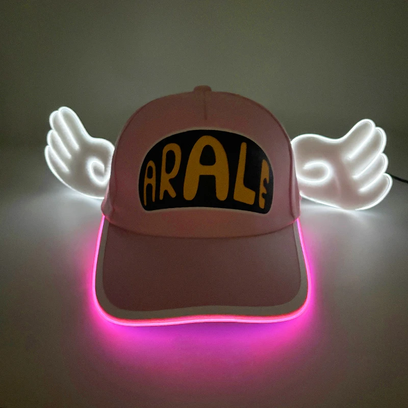 Pink Alare Angel Hat Ladies Girls Birthday Gift Halloween Christmas Led Hat Cap For Children Kids Light Up In The Dark Night