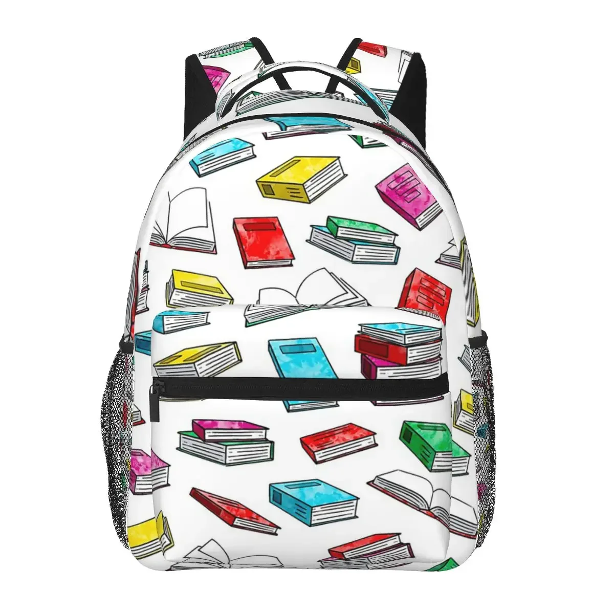 

Watercolor Books Backpacks Boys Girls Bookbag Children School Bags Cartoon Kids Rucksack Shoulder Bag Large Capacity