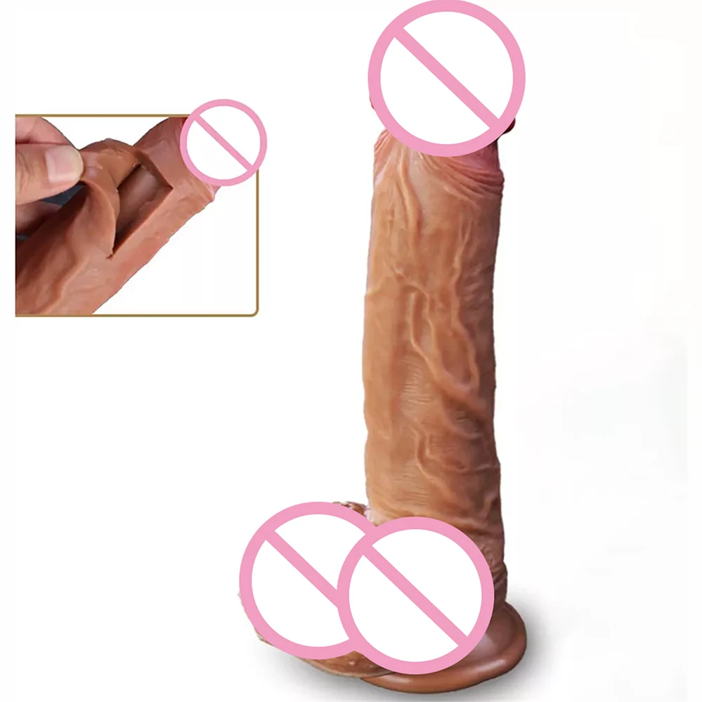 8.3 Inch Realistic Dildo with Powerful Suction CupRealistic Penis Sex Toy Flexible G-spot Dildo with Curved Shaft and Ball 18