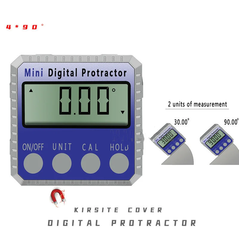 Magnetic Mini Digital Protractor 360° Digital Inclinometer Electronic Slope Angle Ruler Digital Level Angle Finder Measure Tool
