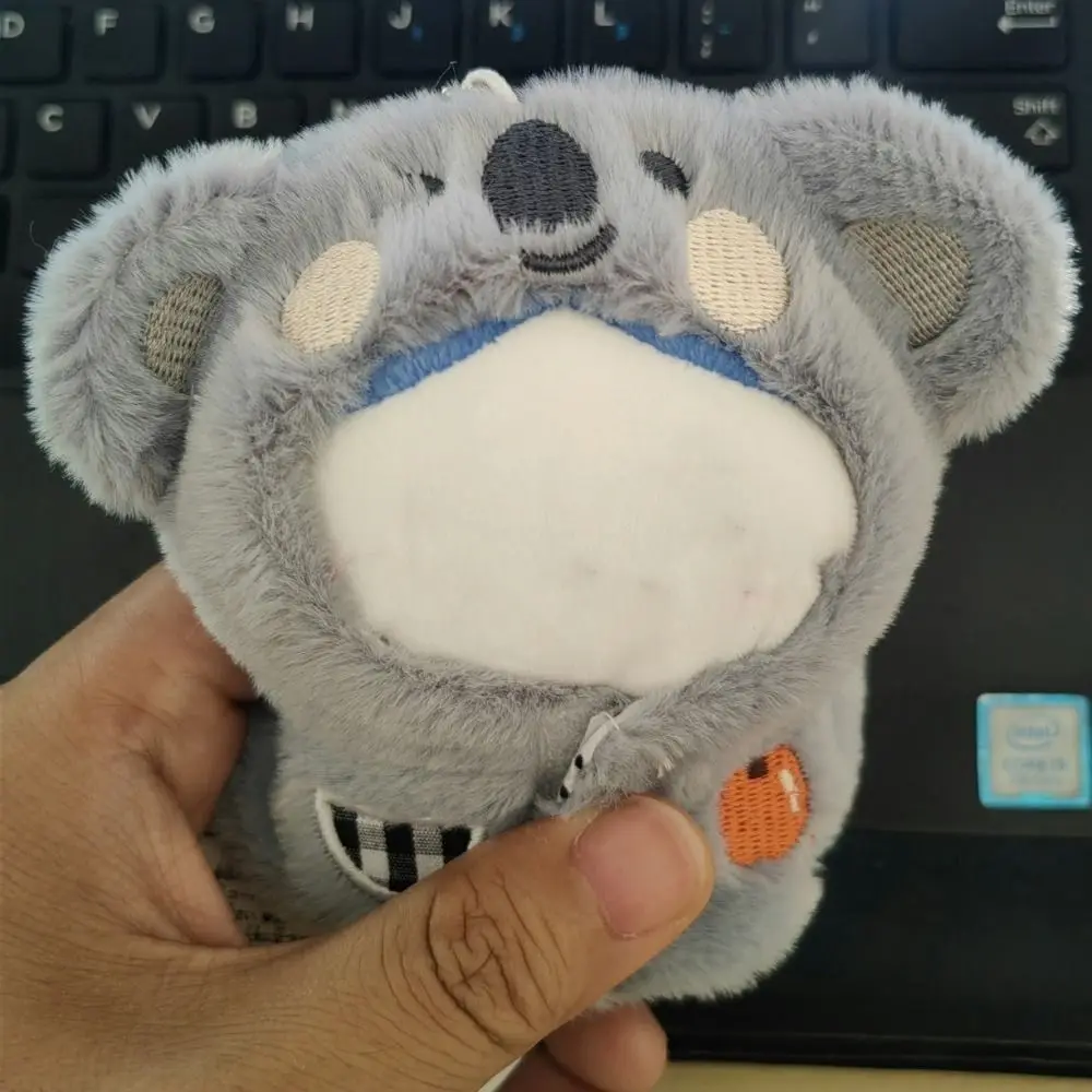 เสื้อคลุมตุ๊กตาสัตว์การ์ตูนหลากสี ขนาด 10 ซม. ลายสุนัข โคอาล่า สำหรับเล่นบทบาทสมมติ ผ้าคลุมศีรษะแบบมีฮู้ด ทำจากผ้าฝ้าย