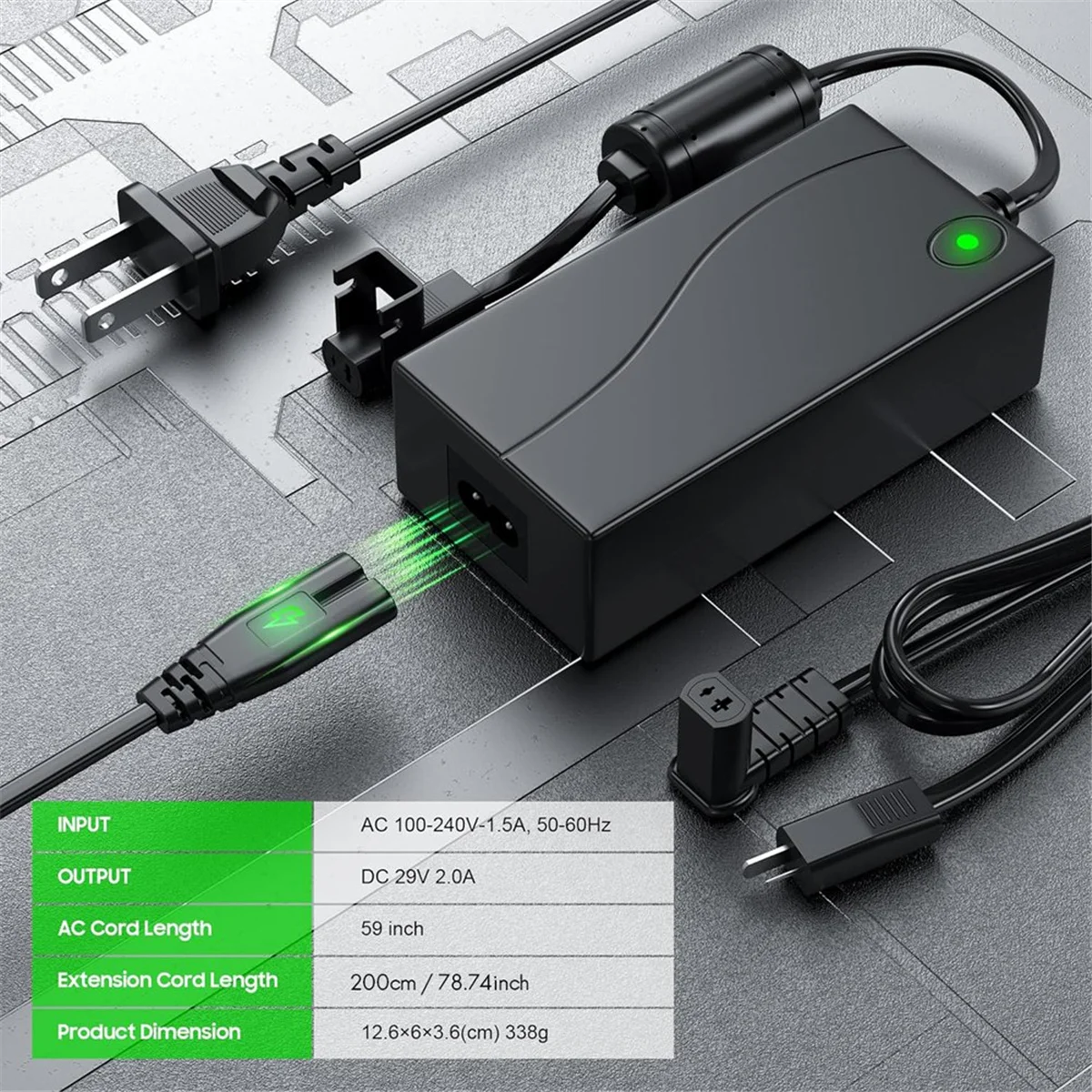 

AB51 Универсальный электрический диван, адаптер питания для кресла, 29 В, 2 А, трансформатор питания, шнур питания для подъема кресла, вилка стандарта США