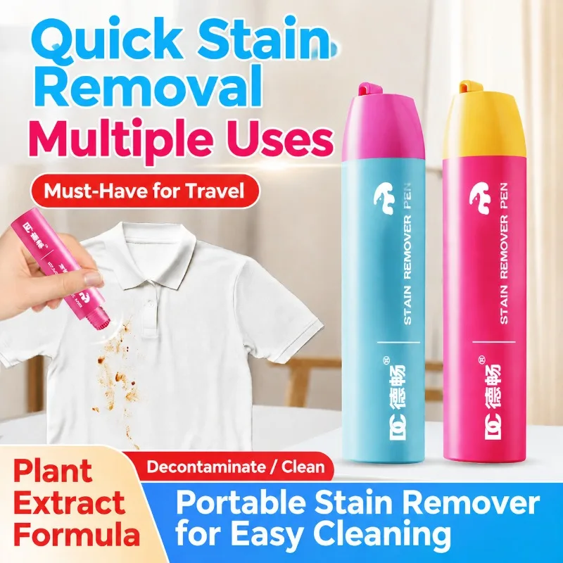 Portable Instant Stain Remover Pen No‑Water Emergency Spot Cleaner for White Clothes Fabric Oil Sauce Drink Stains Household