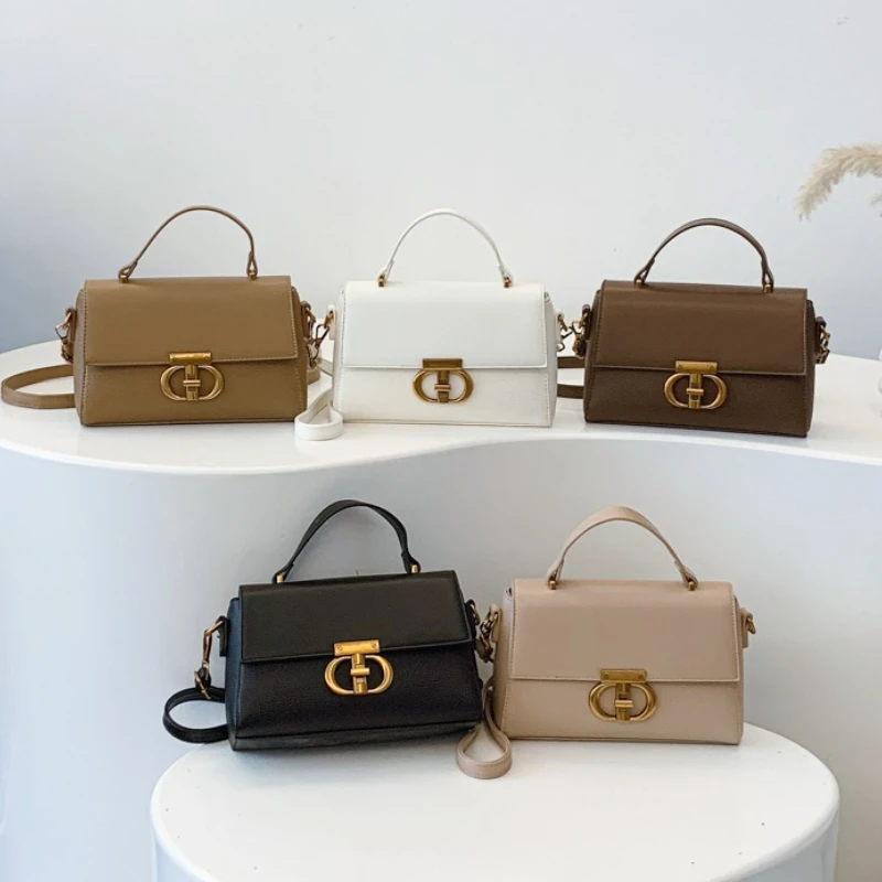 

Luxury High-End Unique Tote Bag For Women With Solid Color Leather Finish Vintage Style And Shopper Function