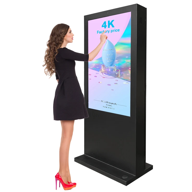 65 Inch Android Windows 4K High Brightness Outdoor IP 55/65 Waterproof LCD Digital Signage