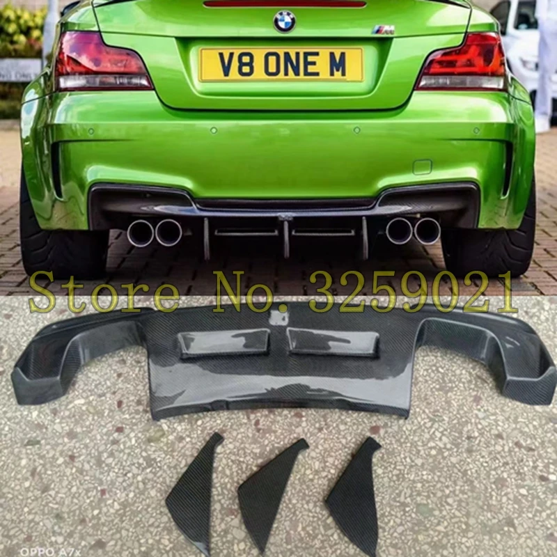 1 Series Carbon Fiber Car Rear Bumper Diffuser Lip Spoiler for BMW E82 M Bumper Only 2011 - 2017 Rear Diffuser Spoiler Lip