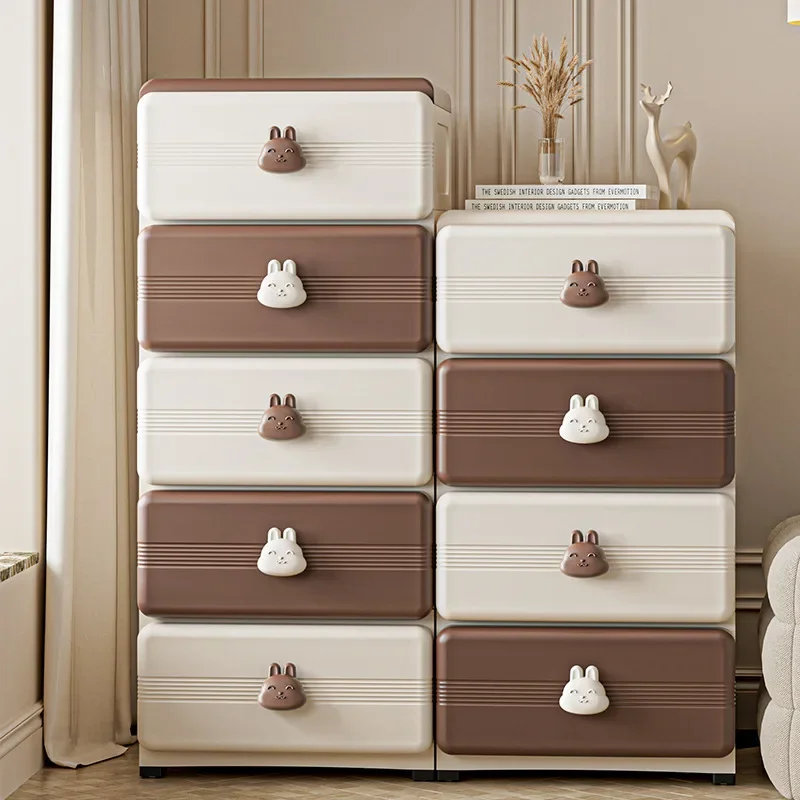 

Drawer style storage cabinet for household clothes, multi-layer toy storage and sorting cabinet