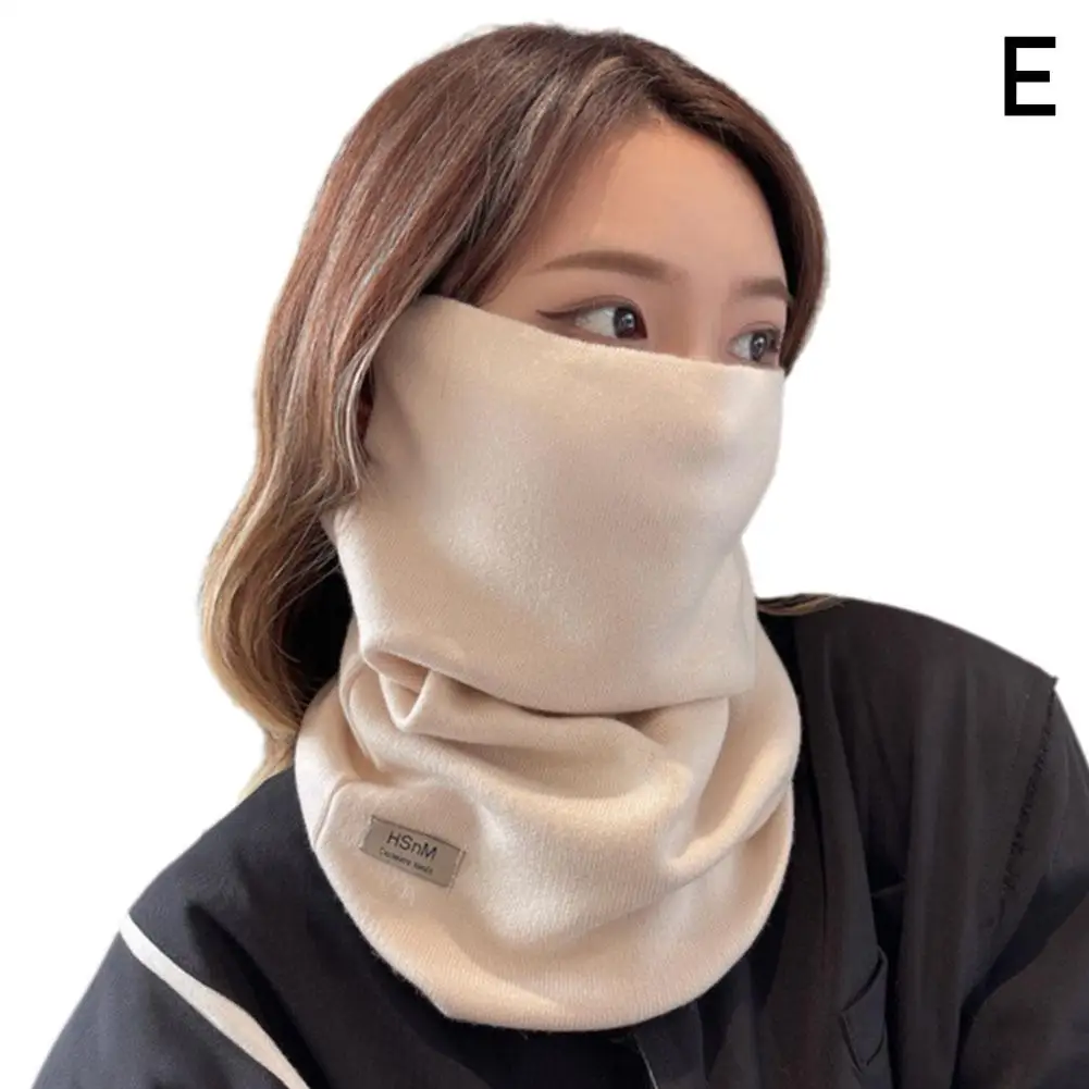 Multifunctional Winter Lady's Face Scarf Solid Color Hanging Ear Mask Windproof Neck Protection For Women Outdoor Cy T2B2