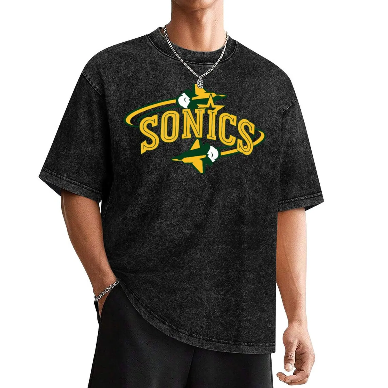 

NIHL Sonics T-Shirt T-shirts man summer 2025 graphic tee shirt animal prinfor boys fruit of the loom mens t shirts