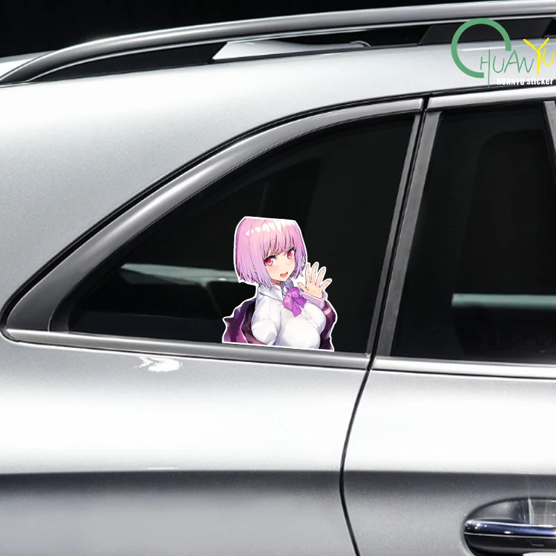 Jdm sexy anime fan girl cute and interesting creative car windows, motorcycle bumpers, reflective waterproof stickers
