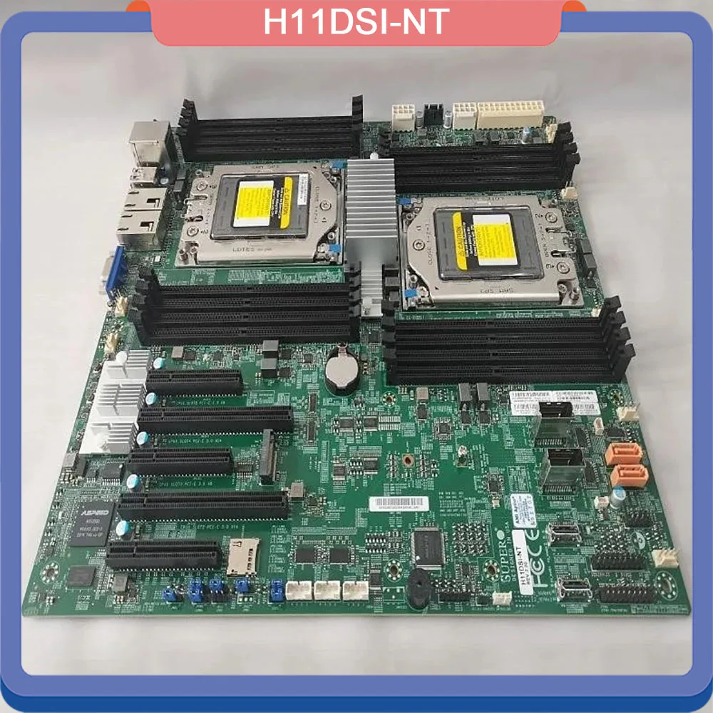 

Для Supermicro H11DSI-NT 10 Gigabit Double Port поддержка 7001 7002 Серверная материнская плата