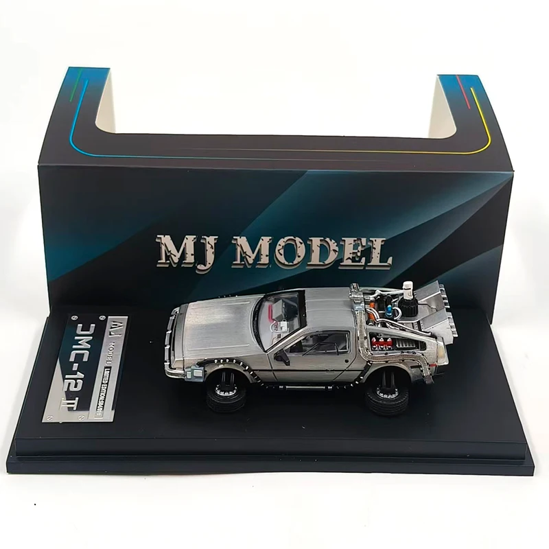 

MJ 1:64 Назад в будущее Машина времени DMC-12 delorean Хобби Сувениры Коллекция подарков Статический дисплей