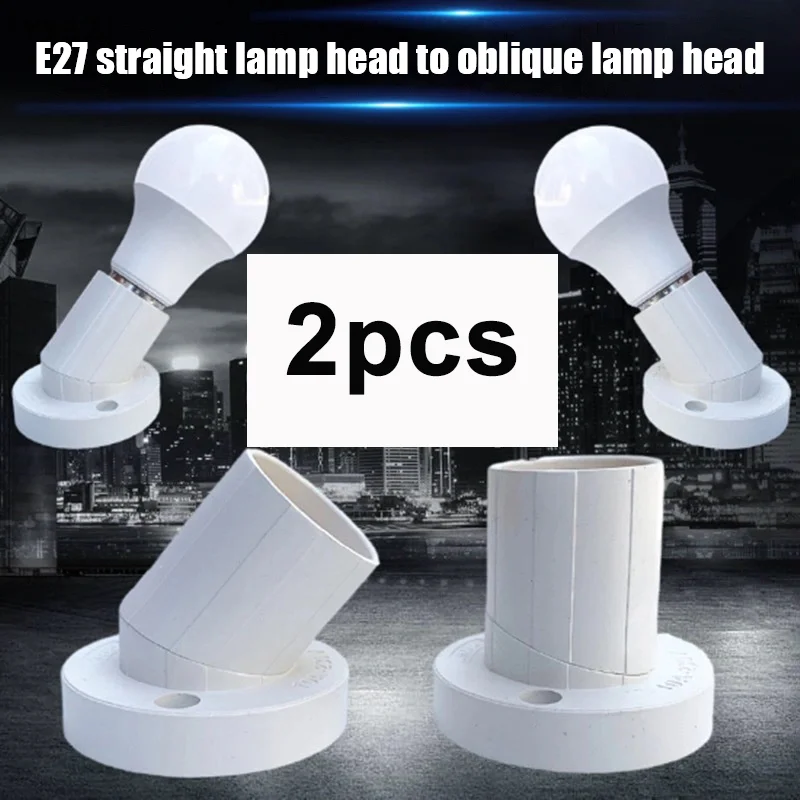 

〔YY32〕2Pcs Rotatable Straight Oblique E27 Bulb Holder Wall Lamps Sconces 45 Degrees Rotation Wall Lights Decor Bar Restaurant