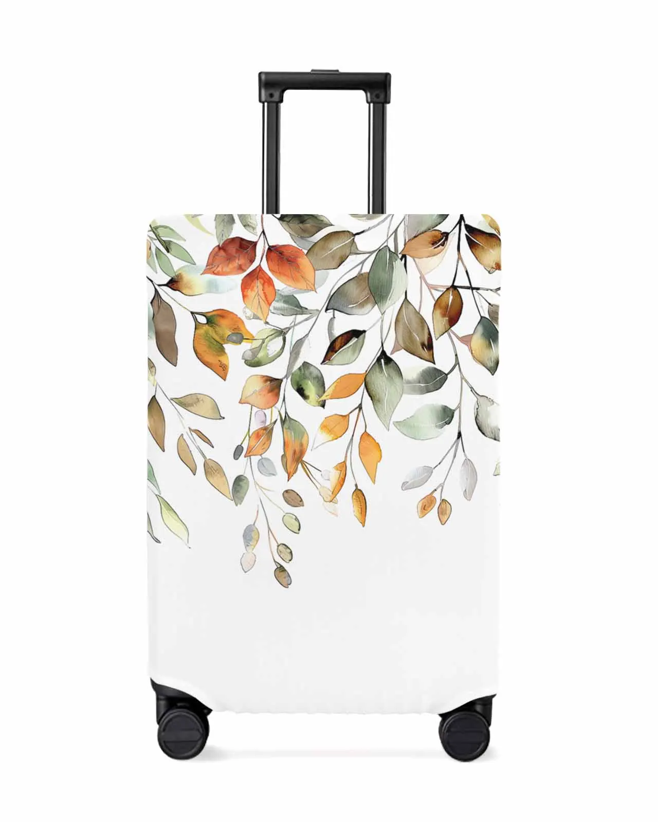 Juste de bagage élastique pour valise, cuir chevelu d'eucalyptus d'automne, cuir chevelu vert sauge, housse de bagage végétale, housse anti-poussière, 18-32 pouces