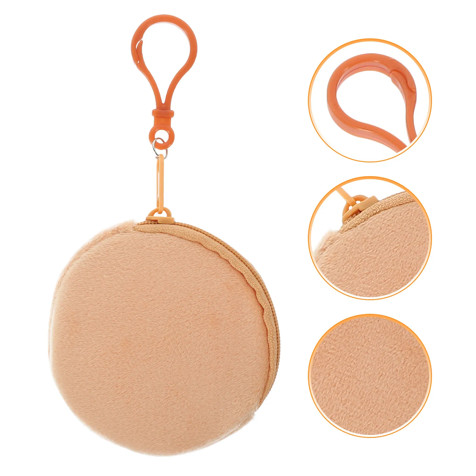 

3Pcs Soft Touch Coin Purses Small Round Key Bags Earbud Storage Cases for Women Girls Daily Use Travel Gift Cute Mini Wallets