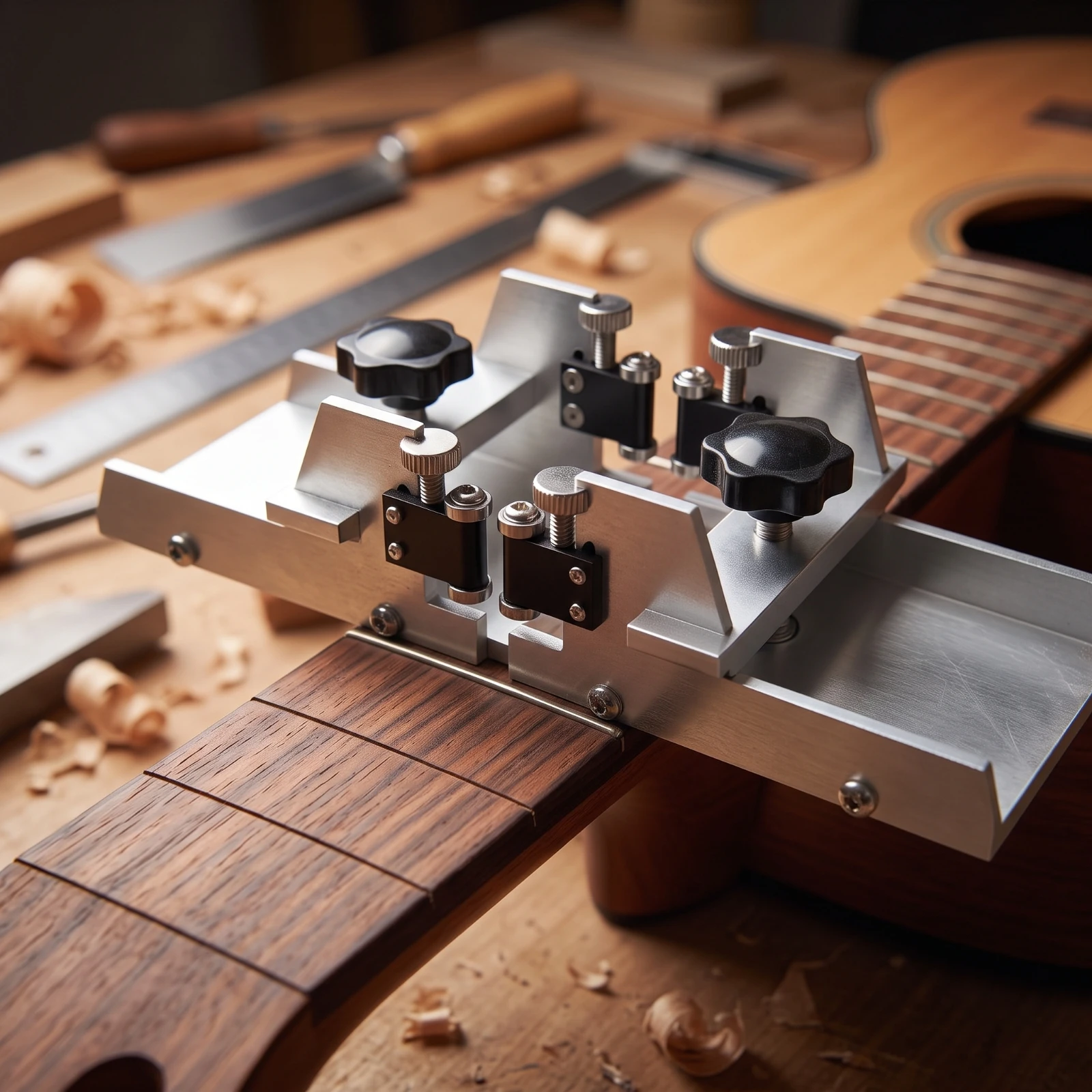 Guitar Fret Slotting Saw Jig Stable Fret Slotting Jig Tool High-Quality Heavy-Duty for Luthiers, Luthier Shop