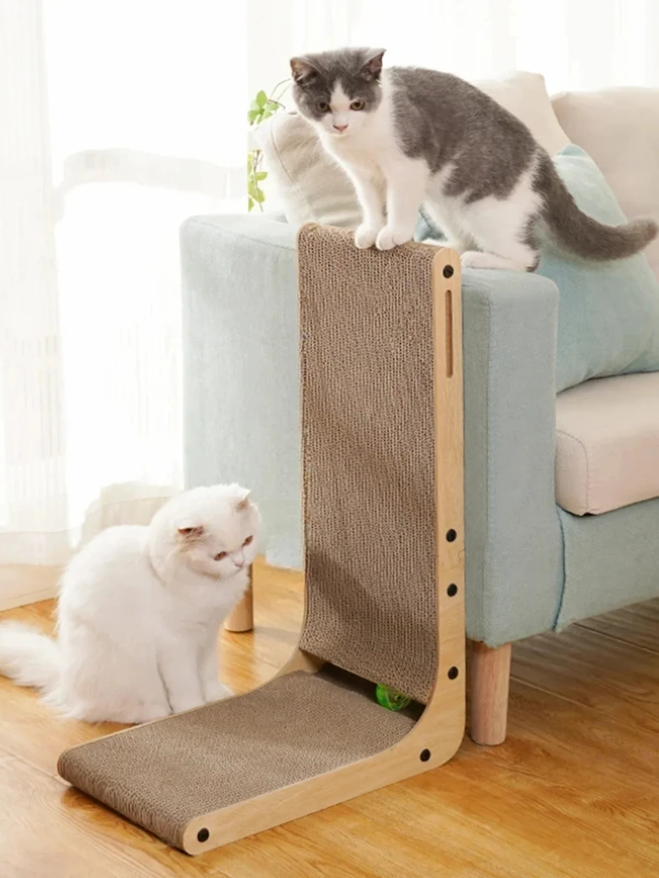 L-shape Vertical Cat Scratching Board Wear-resistant and Scratch-resistant Cat Scratch Furniture Protector Post Kitten Products