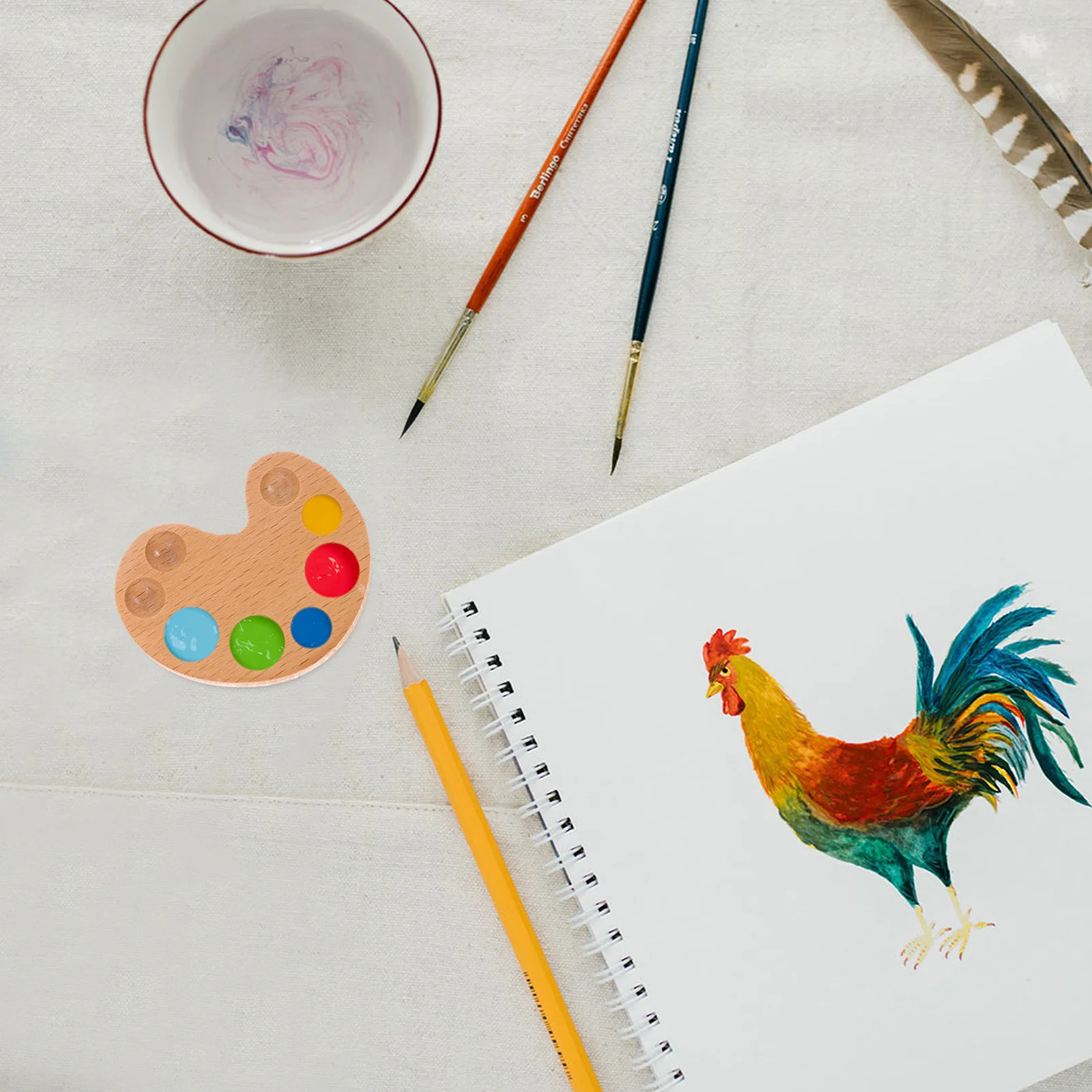 لوحات ألوان مائية خشبية حقيبة تخزين الصباغ غطاء مادة متين عالي الجودة يحافظ على دهانات زوايا مستديرة رطبة عملية