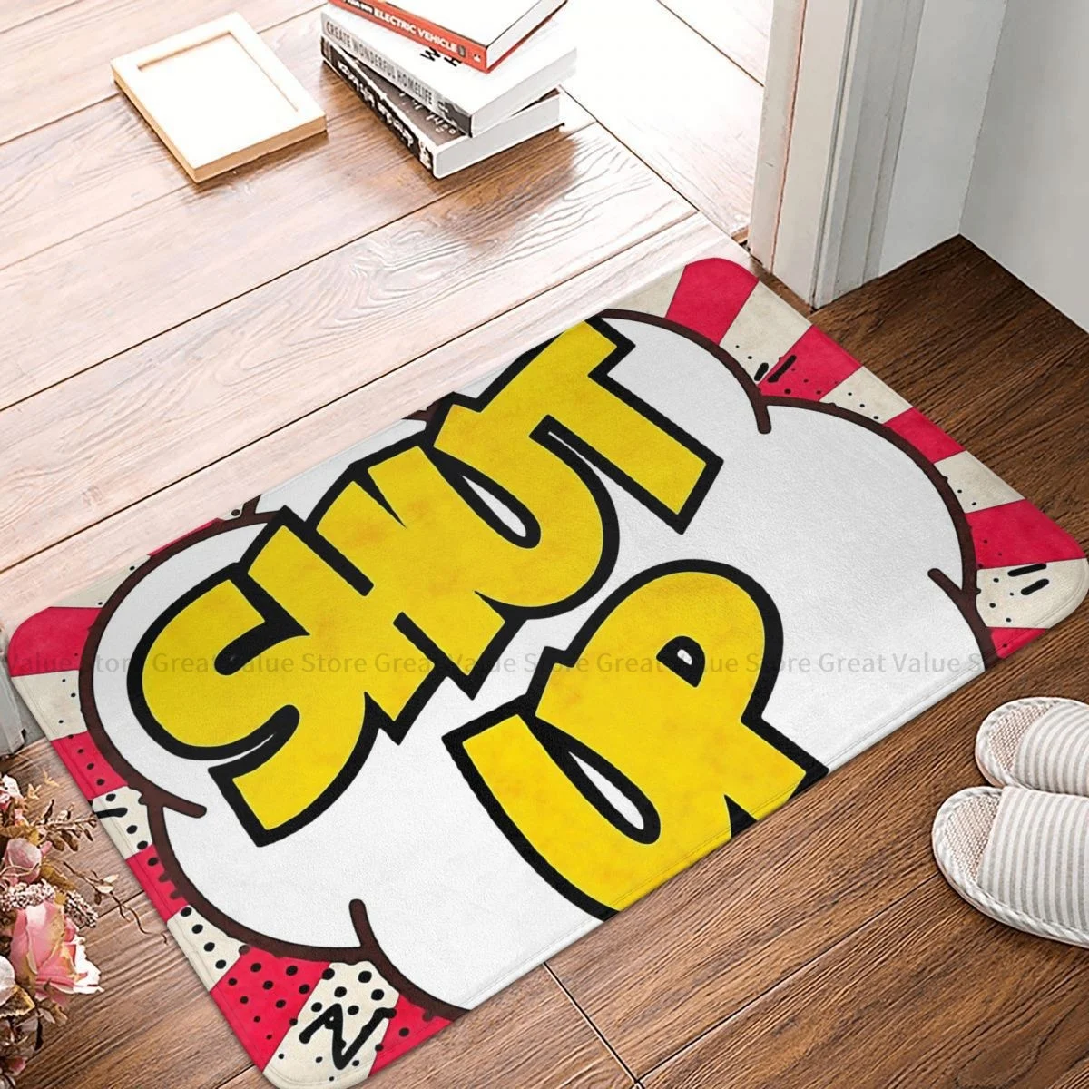 Roy Lichtenstein Pop Art Comics Bath Non-Slip Carpet Shut Up Living Room Mat Welcome Doormat Home Decoration Rug