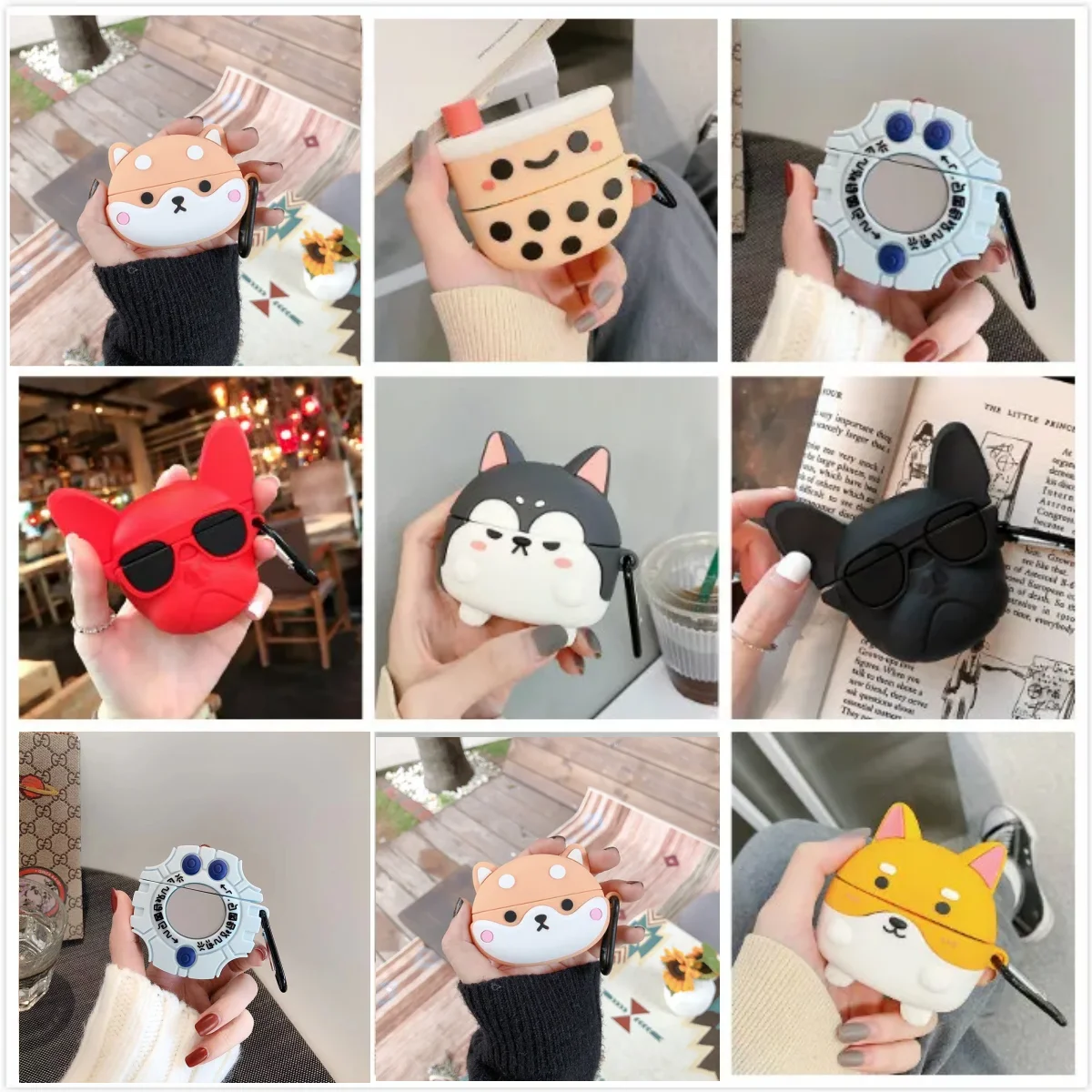 For Huawei FreeBuds Pro Case Cute Cartoon Dog Bubble Tea Earphone Case for Freebuds 4 Pro Fashion Soft Protect Cover