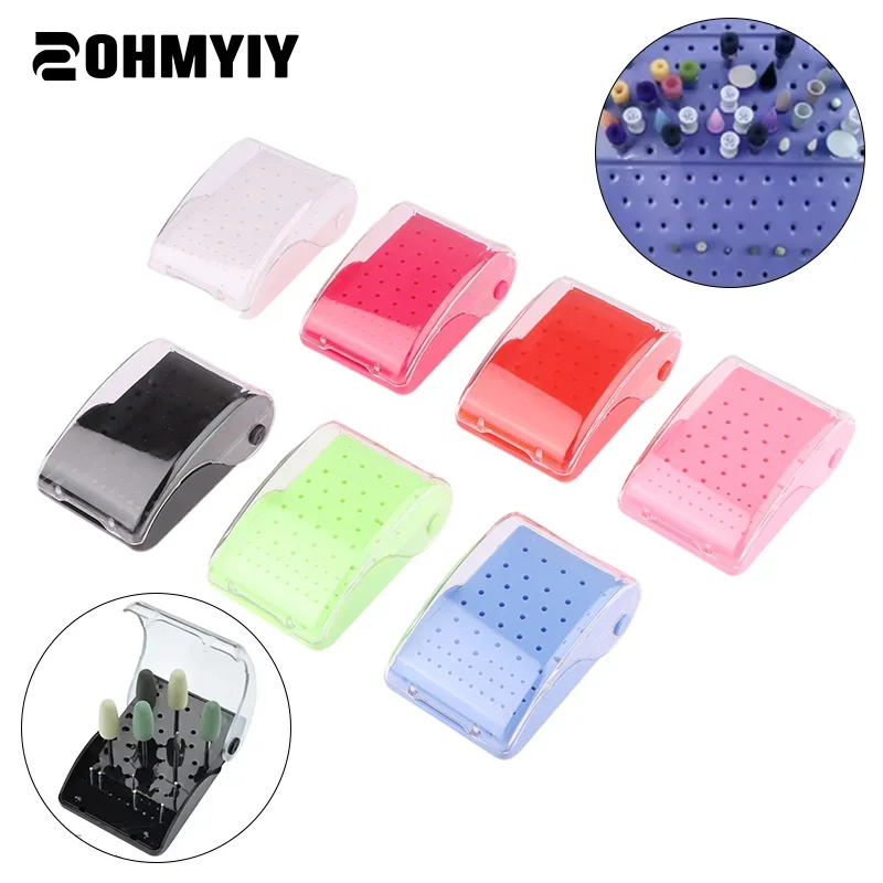 

60 Holes Dental Bur Holder Multicolour Sterilizer Placement Case Disinfection Box Drill Bits Block Dentistry Material Laboratory