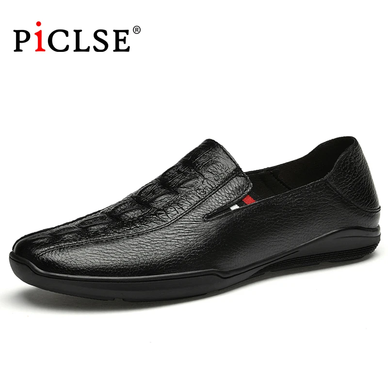 

PICLSE Luxury Brand Genuine Leather Shoes Men Loafers Comfortable Casual Shoes Men Driving Shoes Moccasins Men Flats Shoes