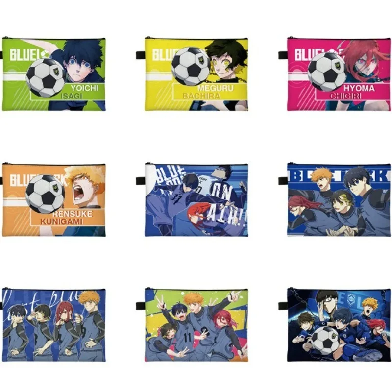 Monedero Creativo de Anime BLUE LOCK, Bolsa de Lona para Monedas, Bolsa para Tarjetas, Bolsa Pequeña de Tela Simple, Bolsas de Almacenamiento de Dibujos Animados, Regalos