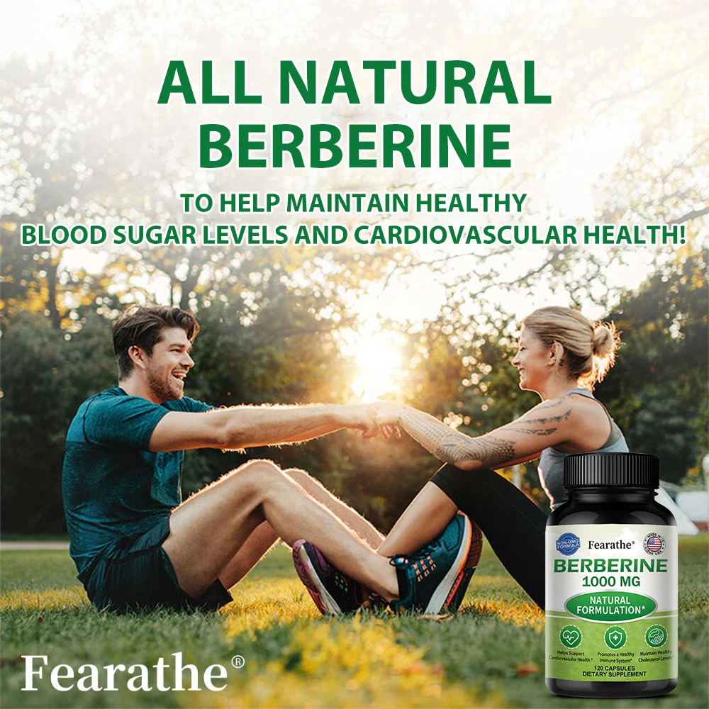 Berberine 1000 Mg - Natural Plant Supplement, Helps Heart Health, Immune System, Healthy Gastrointestinal Tract, Cholesterol